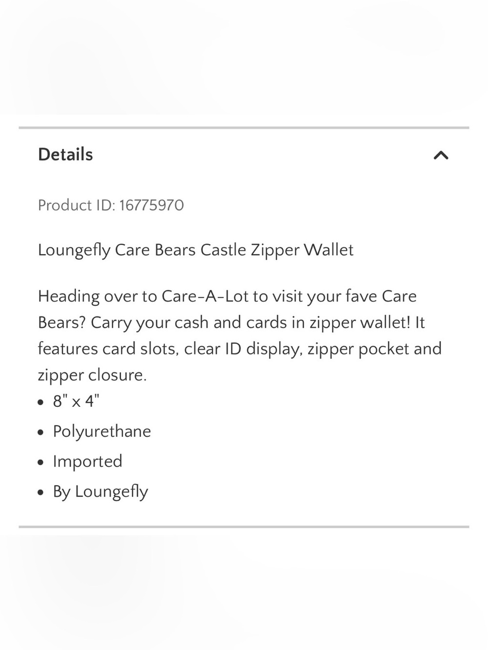 NWOT Loungefly Care Bears Castle Zipper Wallet - Picture 2 of 2